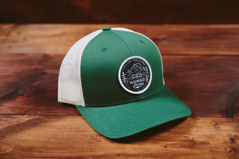 Snapback Trucker Hat - Green/Biscuit