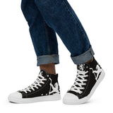 Men’s high top canvas shoes - NS Lion - Black and White