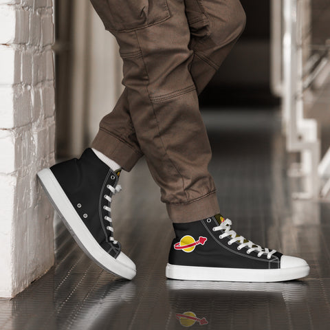 Men’s high top canvas Classic Space Shoes - Print on Demand