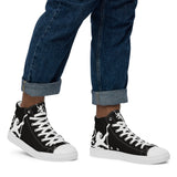 Men’s high top canvas shoes - NS Lion - Black and White