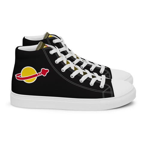Men’s high top canvas Classic Space Shoes - Print on Demand