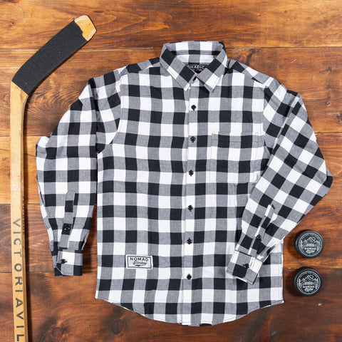 Nomad Hockey Black & White Flannel shirt