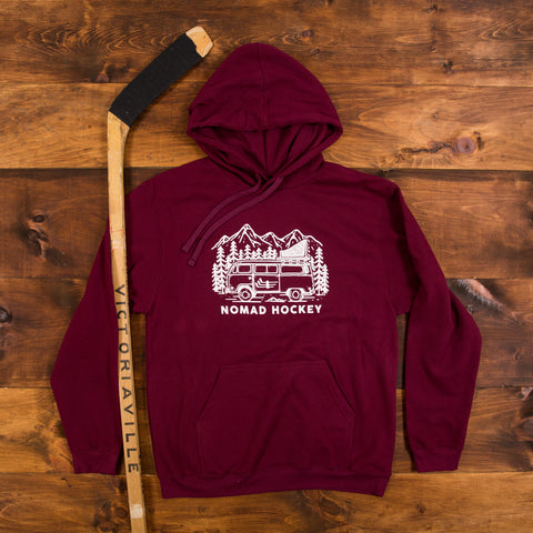 Road Trip Hoodie - Maroon/Jet Black Heather