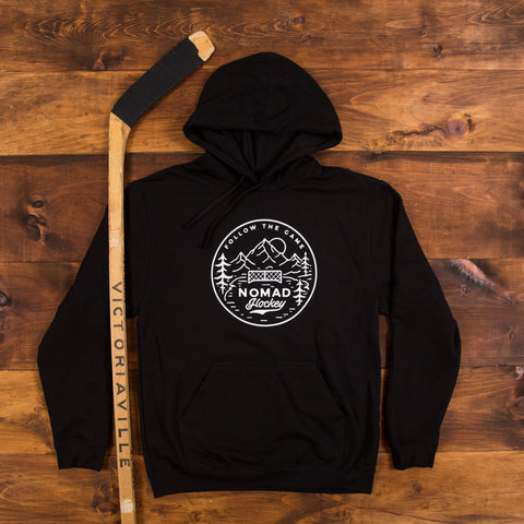 Nomad Hockey Hoodie -The Original - Black/Heather Navy/Heather Purple/Pink