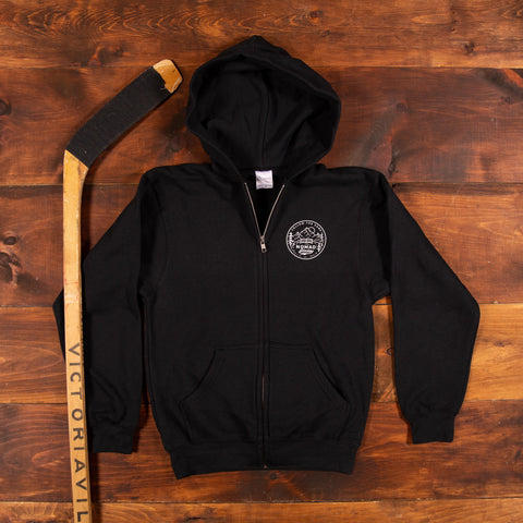 Youth Zip-up Hoodie - Nomad Hockey - Black