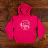 Youth Hoodie - Nomad Hockey Logo - Pink/ Black